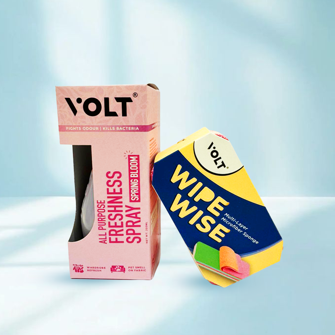 VOLT Clean Essentials Combo – Spray & Sponge